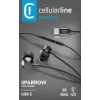 Cellularline SPARROW stereofoninės į ausis įdedamos ausinės su mikrofonu ir nuotolinio valdymo pulteliu