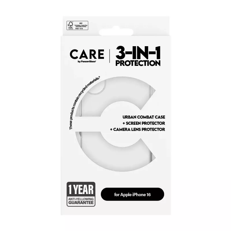 PanzerGlass ® | CARE by ® Flagship 3-in-1 Bundle iPhone 16