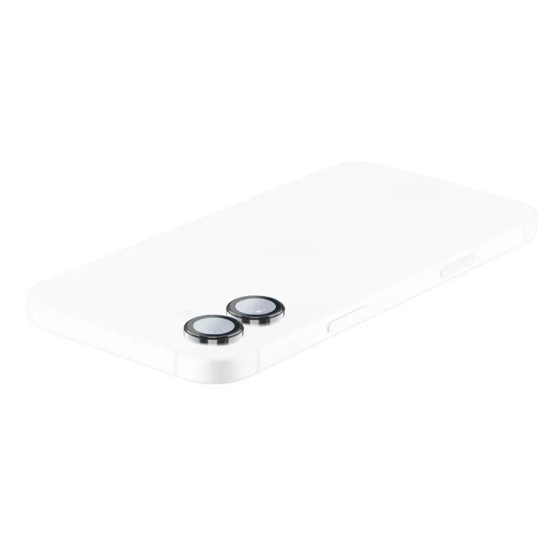 Cellularline kameros objektyvo žiedas - iPhone 16/16 Plus grūdintas stiklas kameros apsaugai