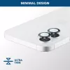 Cellularline kameros objektyvo žiedas - iPhone 16/16 Plus grūdintas stiklas kameros apsaugai