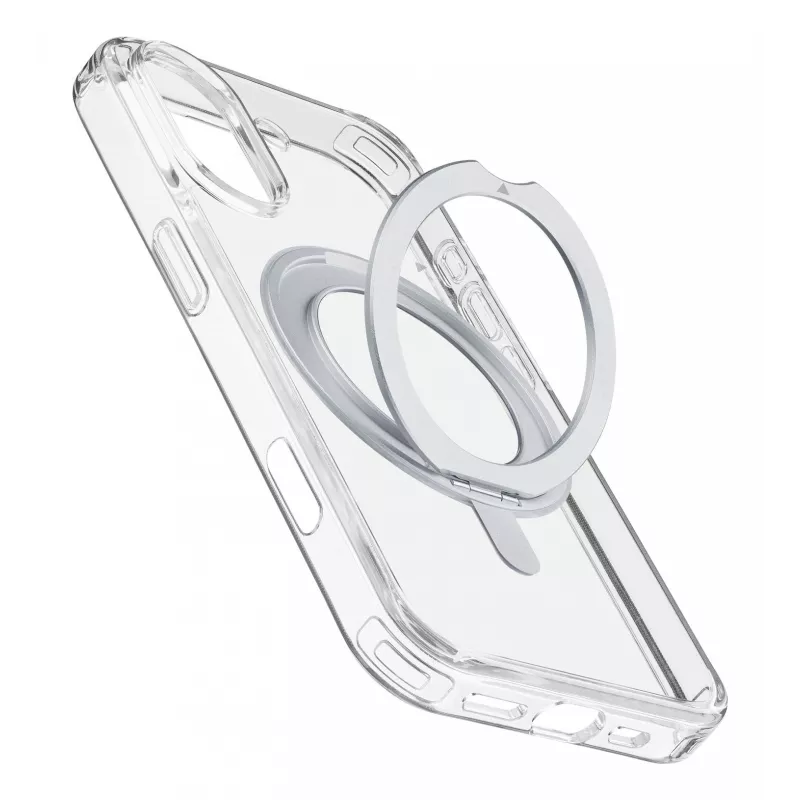 Cellularline Spin Mag - iPhone 16 dėklas su pasukamu žiedo laikikliu, suderinamas su MagSafe ekosistema