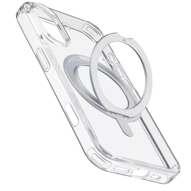 Cellularline Spin Mag - iPhone 16 dėklas su pasukamu žiedo laikikliu, suderinamas su MagSafe ekosistema