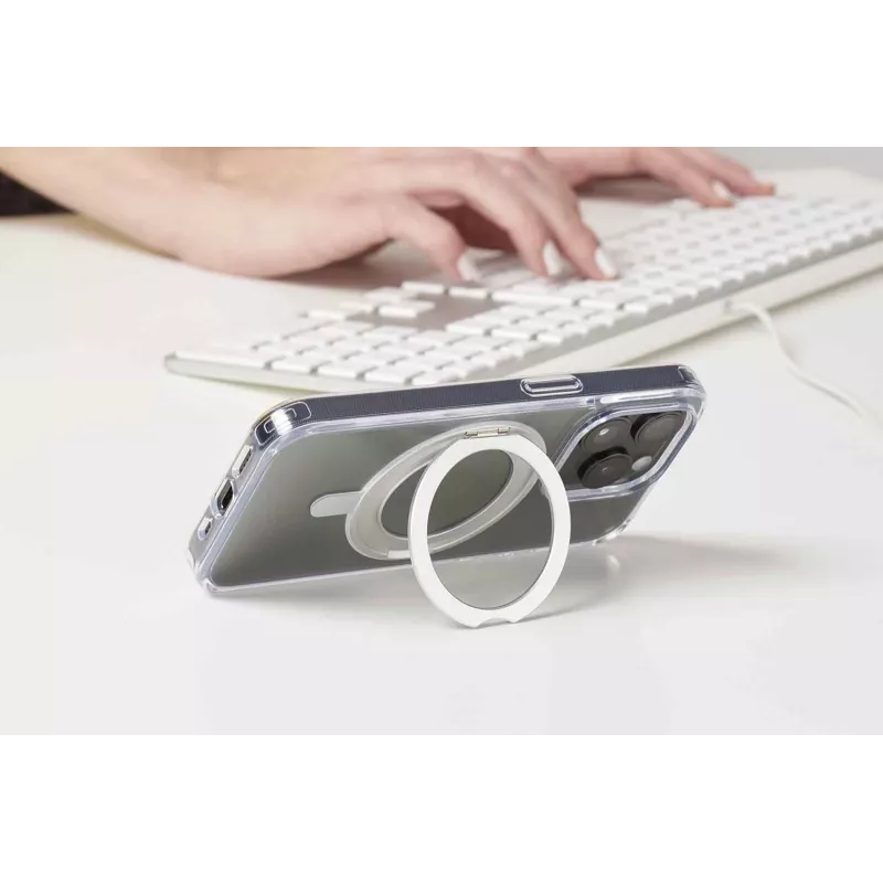 Cellularline Spin Mag - iPhone 16 dėklas su pasukamu žiedo laikikliu, suderinamas su MagSafe ekosistema