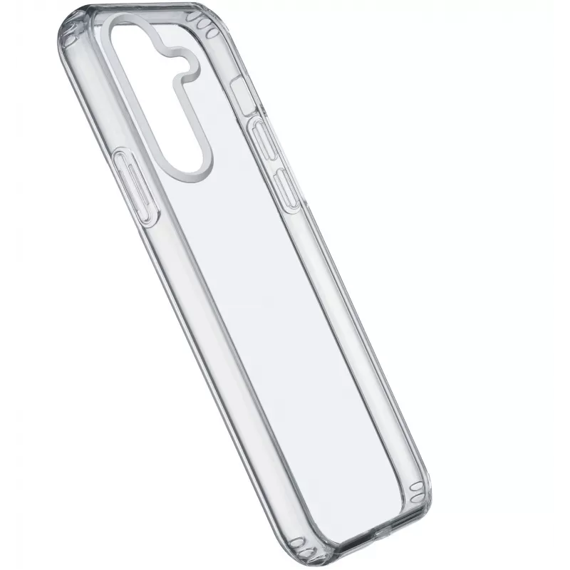 Cellularline Clear Protect - Galaxy S25 kietas dėklas su guminiais kraštais
