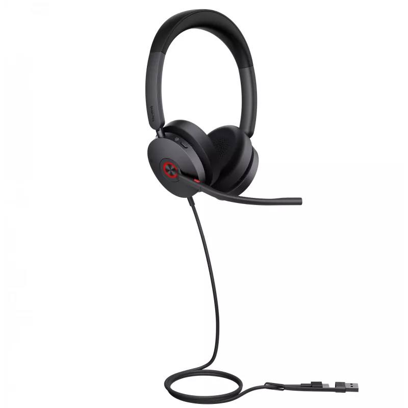 Ausinės Yealink UH48 Dual Teams USB-C/A laidinės 20-20000 Hz juodos