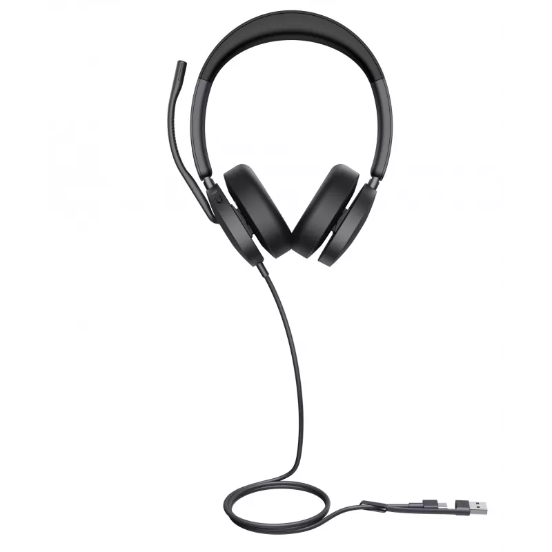 Ausinės Yealink UH48 Dual Teams USB-C/A laidinės 20-20000 Hz juodos