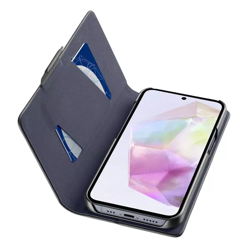 Cellularline Book - Galaxy A36/A56 dėklas-knygelė su kortelių kišene ir magnetiniu užsegimu