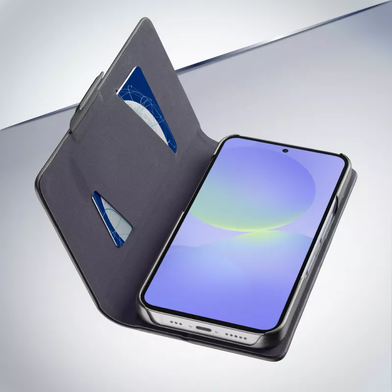 Cellularline Book - Galaxy A36/A56 dėklas-knygelė su kortelių kišene ir magnetiniu užsegimu