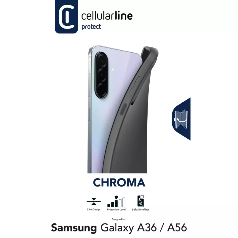 Cellularline Chroma - Galaxy A36/A56 Spalvotas minkštas guminis dėklas