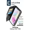 Cellularline Book Agenda - Galaxy A36/A56 Odą primenantis knygos tipo dėklas su magnetiniu užsegimu