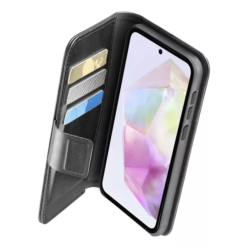 Cellularline Book Agenda - Galaxy A36/A56 Odą primenantis knygos tipo dėklas su magnetiniu užsegimu