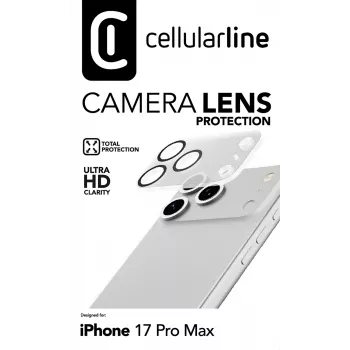Cellularline kameros objektyvas - iPhone 17 Pro Max apsauga kamerai