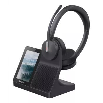 Yealink WH64 Dual ausinės – laidinis ir belaidis Bluetooth ryšys, supraauralinės, ausų lankelis, 50 m nuotolis, juodos