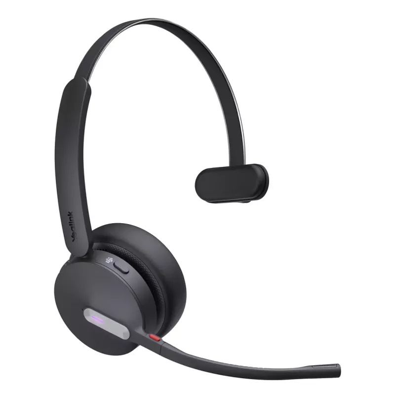 Belaidės mono ausinės Yealink WH64 Teams – Bluetooth, viršaus, nuo 20 iki 20000 Hz, 150 m diapazonas, juodos