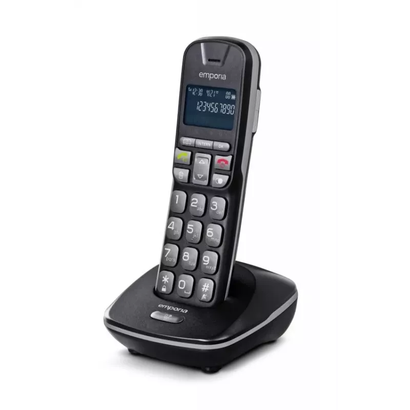 Emporia TH-21 DECT telefono ragelis Skambintojo ID juoda