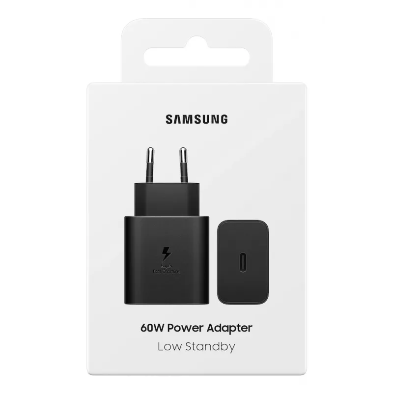 Samsung EP-T6010NBEGWW mobiliojo įrenginio įkroviklis Nešiojamajam kompiuteriui, Išmaniajam telefonui, Planšetiniam kompiuteriui Juoda AC Greitasis įkrovimas Vidinis