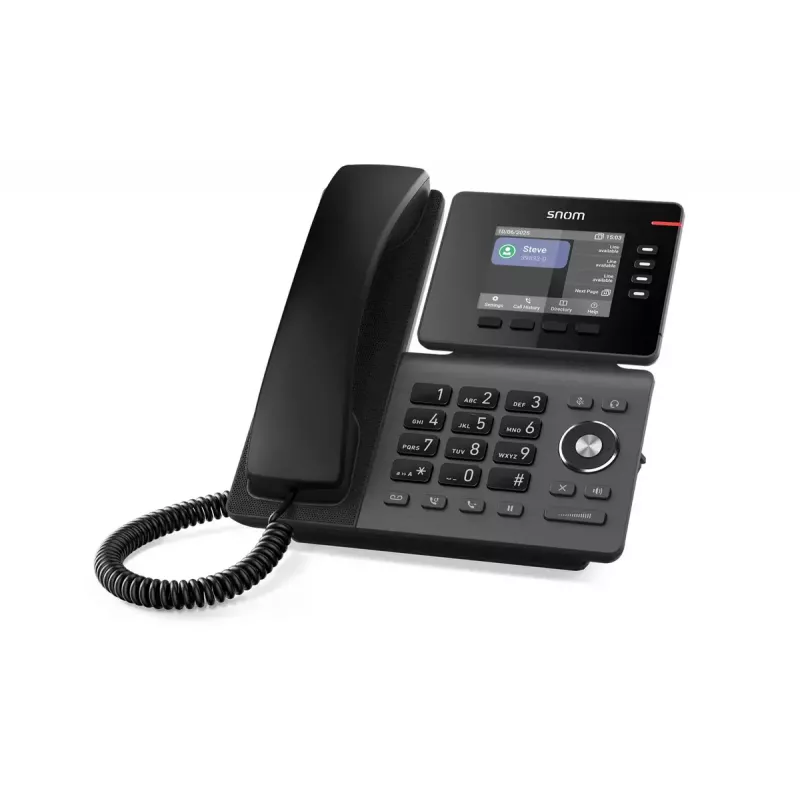 IP telefonas Snom D810W — 3,36 colio IPS ekranas, Gigabit Ethernet, Wi‑Fi (802.11a/b/g/n/ac), PoE, juodas