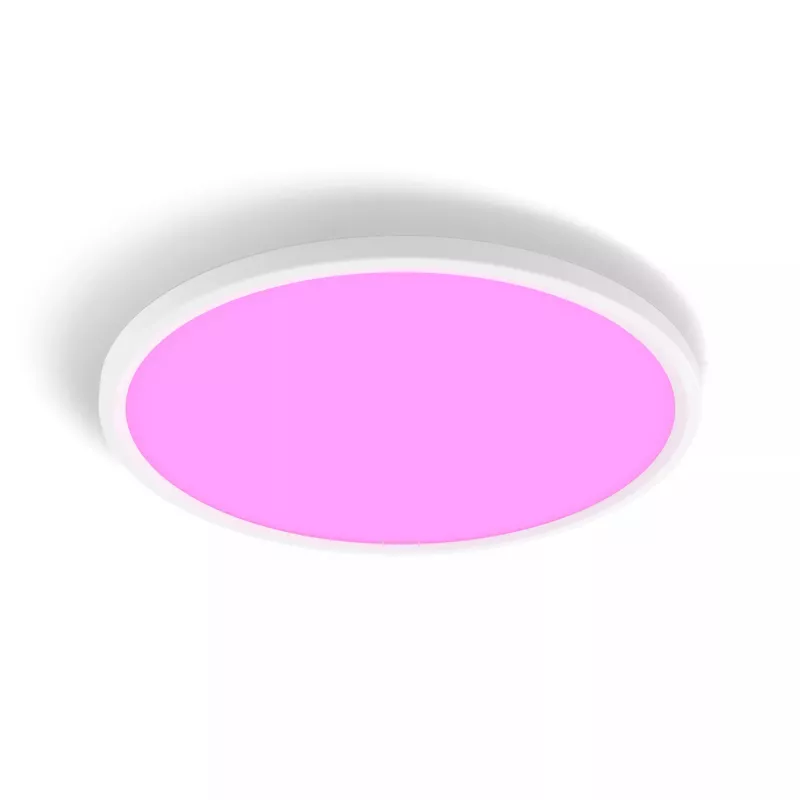Lubinis šviestuvas Philips Hue Devote plonas lubinis šviestuvas M, apvalus LED 23W, baltas, Ø42.1 cm, universali vieta