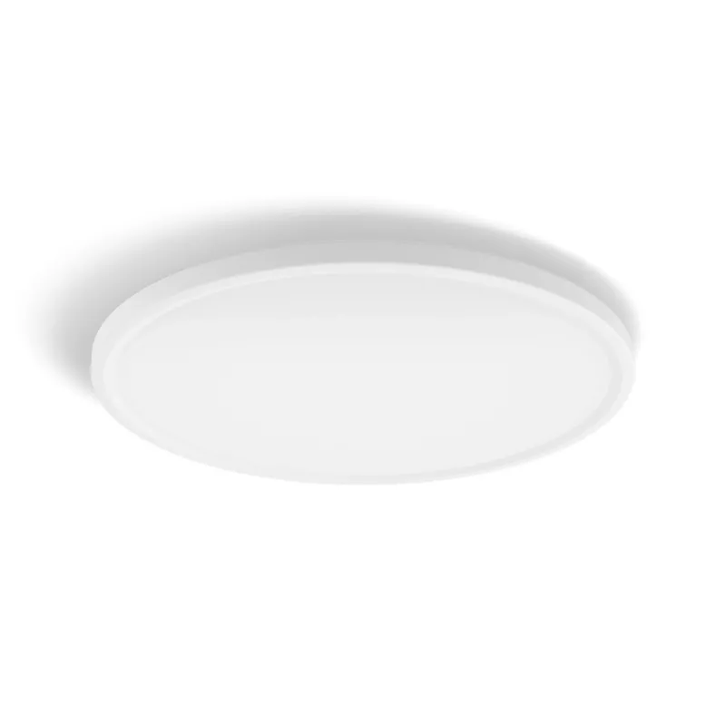 Lubinis šviestuvas Philips Hue Devote plonas lubinis šviestuvas M, apvalus LED 23W, baltas, Ø42.1 cm, universali vieta