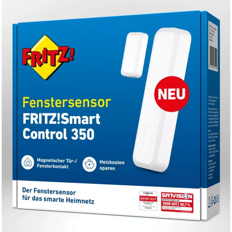 FRITZ Smart Control 350 durų / langų jutiklis Belaidis Durys / Langas Balta