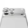 PanzerGlass Fender kameros apsauga, skirta iPhone 17 Pro Max — silikoninė, sidabrinė, atspari įbrėžimams ir smūgiams
