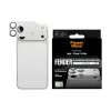 PanzerGlass Fender kameros apsauga, skirta iPhone 17 Pro Max — silikoninė, sidabrinė, atspari įbrėžimams ir smūgiams