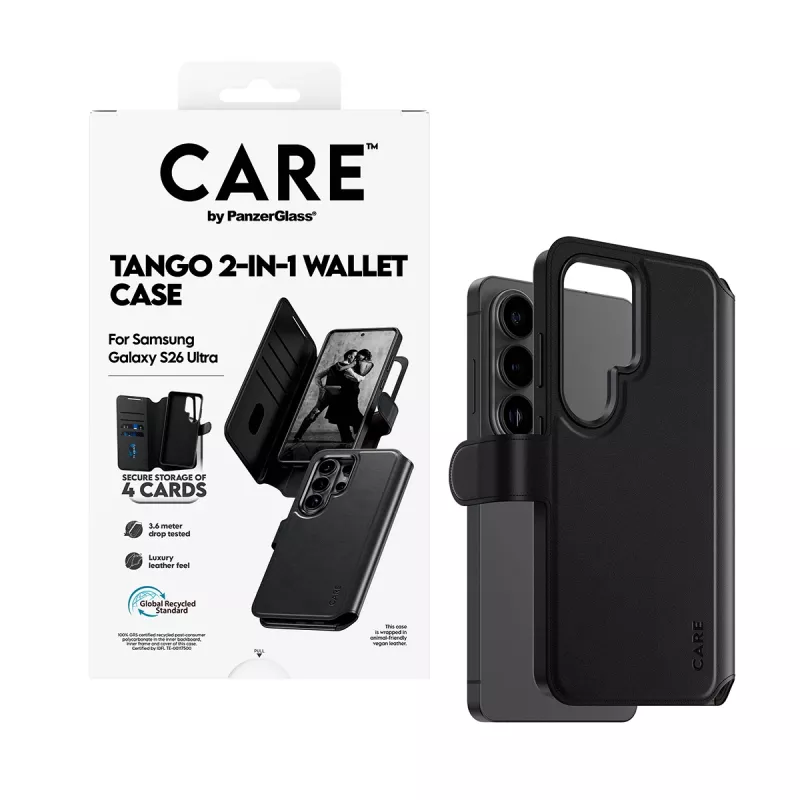 PanzerGlass CARE™ by ® Tango 2-in-1 dėklas-piniginė su Qi Samsung Galaxy S26 Ultra