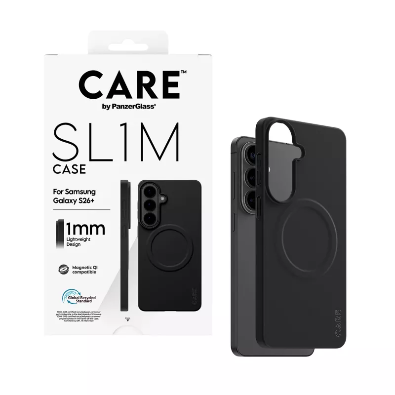 Apsauginis PanzerGlass CARE SL1M dėklas Samsung Galaxy S26+, juodas (CR06231)