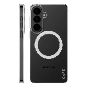 PanzerGlass CARE™ SL1M skaidrus apsauginis dėklas su Qi, skirtas Samsung Galaxy S26+ (6,7 colio)