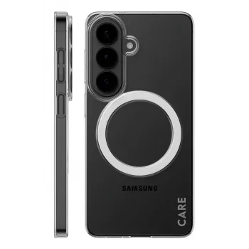 “PanzerGlass CARE™ SL1M” permatomas dėklas su Qi, skirtas “Samsung Galaxy S26”, tinka iki 16 cm (6,3 col.) ekranui