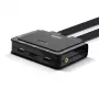 Lindy 2 prievadų HDMI 4K60, USB 2.0 ir garso kabelinis KVM jungiklis, 4096 x 2160 pikselių, 4K Ultra HD, montavimas į stovą, juodas
