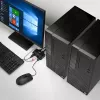 Lindy 2 prievadų HDMI 4K60, USB 2.0 ir garso kabelinis KVM jungiklis, 4096 x 2160 pikselių, 4K Ultra HD, montavimas į stovą, juodas