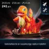 4D Build , Pokémon Charmander 3D modelio rinkinys, Pokémon figūrėlė, Kanto pirmojo partnerio kolekcija, stalo dekoras, 241 dalis, amžius 12+