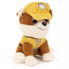 PAW Patrol GUND oficialus Rubble su firminiu statybininko uniformos pliušiniu žaislu, kimštas gyvūnėlis vaikams nuo 1 metų, 6 colių