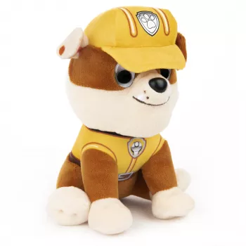 PAW Patrol GUND oficialus Rubble su firminiu statybininko uniformos pliušiniu žaislu, kimštas gyvūnėlis vaikams nuo 1 metų, 6 colių