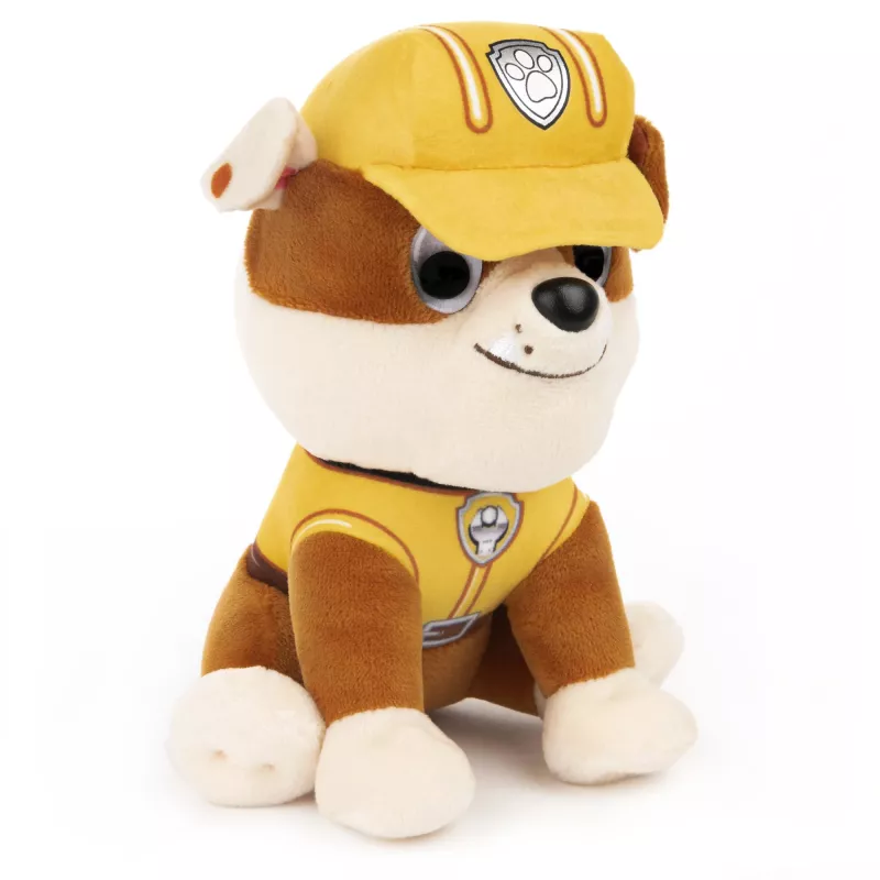 PAW Patrol GUND oficialus Rubble su firminiu statybininko uniformos pliušiniu žaislu, kimštas gyvūnėlis vaikams nuo 1 metų, 6 colių