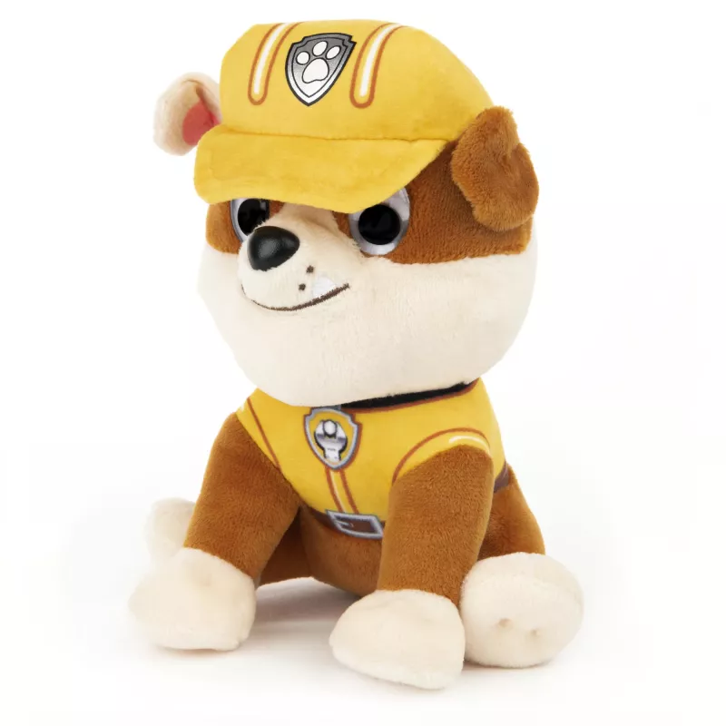 PAW Patrol GUND oficialus Rubble su firminiu statybininko uniformos pliušiniu žaislu, kimštas gyvūnėlis vaikams nuo 1 metų, 6 colių