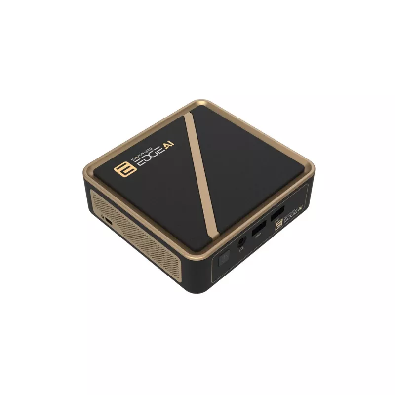 Mini PC barebone Sapphire EDGE AI 340 su DDR5 atminties palaikymu ir HDMI išvestimi