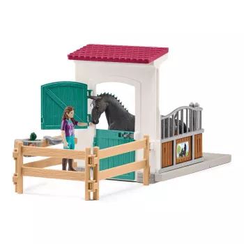Žaislinis arkliukų rinkinys Schleich HORSE CLUB su Lisa figūrėle ir arkliu Storm, ūkio žaidimų aikštelė, rekomenduojamas amžius 5–12