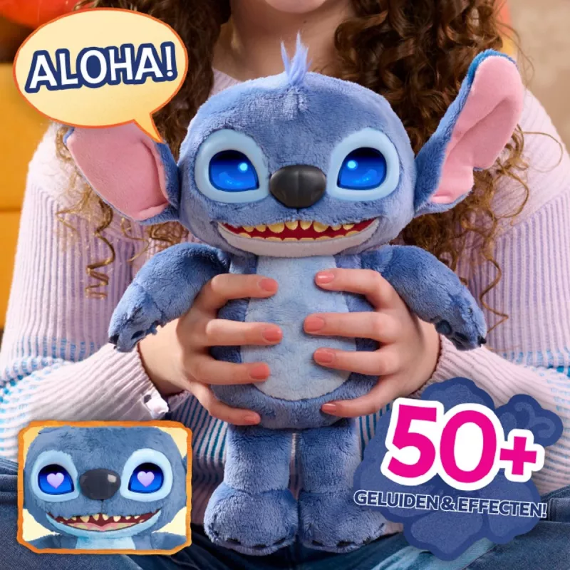 Just Play Disney Stitch - Many Moods Stitch, Personažas, 3 m., Interaktyvus, Skleidžia garsą, AA
