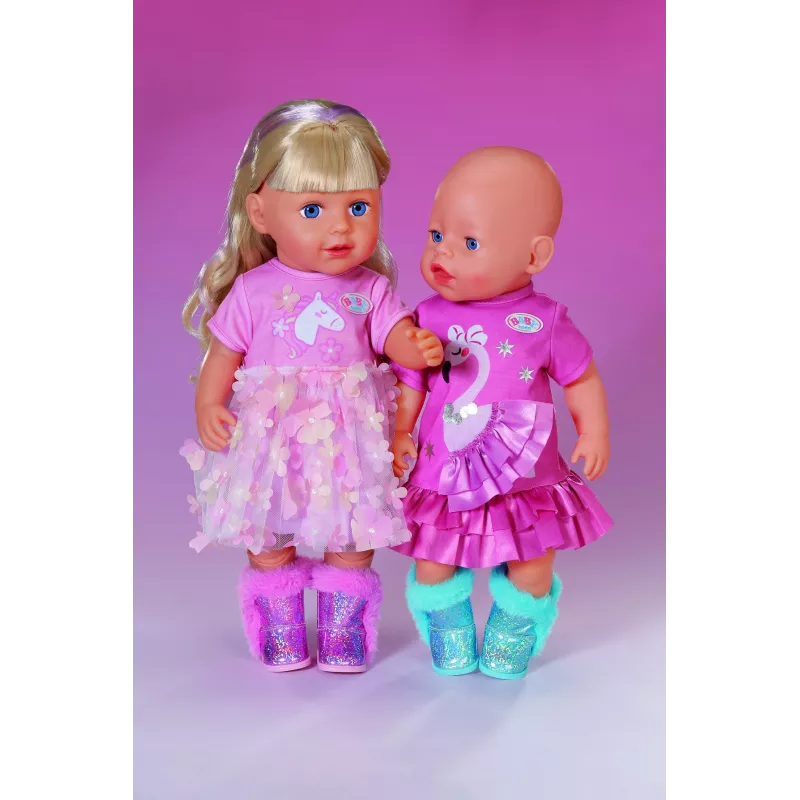 BABY born blizgančios batų detalės 2 asort. 43 cm lėlės bateliai