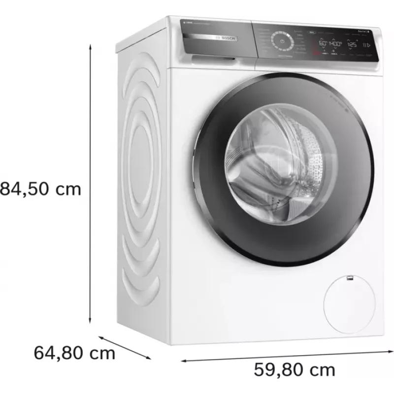 Bosch Serie 8 WGB244040 skalbimo mašina Įkraunama iš priekio 9 kg 1257 aps./min Balta