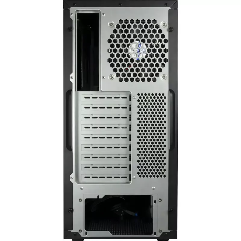 Kompiuterio korpusas INTER-TECH 88887382 „Micro Tower“ juodas — „Micro Tower“, palaiko ATX/EATX/SSI EEB/Micro ATX/Mini-ITX, 7×3,5 colio lizdai, 2×2,5 colio lizdai, 10×5,25 colio lizdai, 2×USB 3.2 Gen1