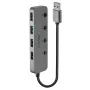 Lindy 4 prievadų USB 3.0 šakotuvas su įjungimo/išjungimo jungikliais