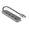 Lindy 4 prievadų USB 3.0 šakotuvas su įjungimo/išjungimo jungikliais