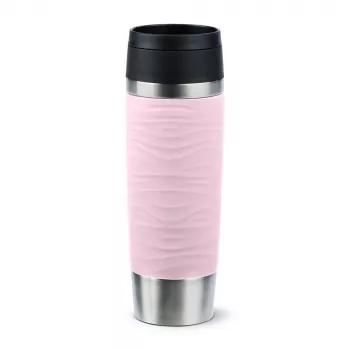 EMSA Travel Mug Waves Grande 500 ml rausvas, nerūdijantis plienas