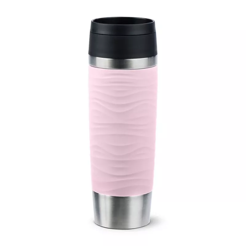 EMSA Travel Mug Waves Grande 500 ml rausvas, nerūdijantis plienas