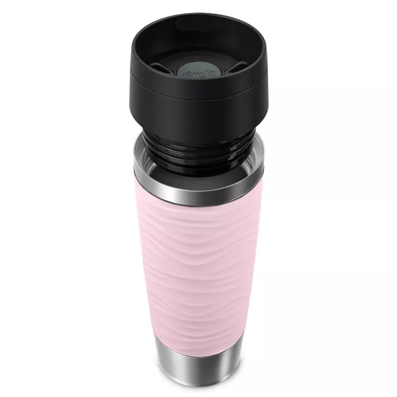 EMSA Travel Mug Waves Grande 500 ml rausvas, nerūdijantis plienas