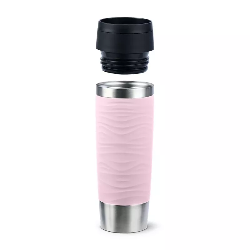 EMSA Travel Mug Waves Grande 500 ml rausvas, nerūdijantis plienas
