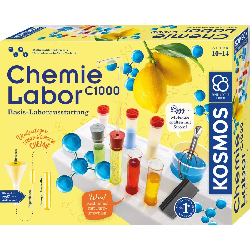 Kosmos Chemielabor C1000, Eksperimentų rinkinys, Chemija, 10 m.